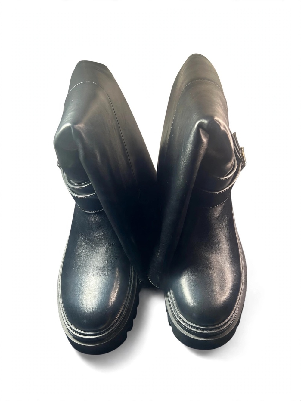 Women’s Cellenz Black Leather Buckle Boots